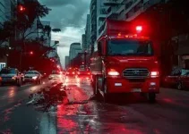 caminhão avança sinal vermelho