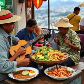 Música nordestina e comida oriental