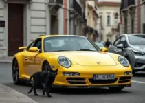 Porsche batido por Gato Preto
