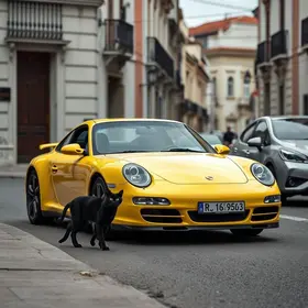 Porsche batido por Gato Preto