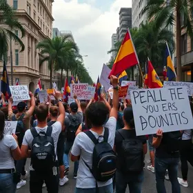 proteste de alunos de universidades estaduais de SP