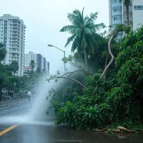 chuva e vento de 93 km/h